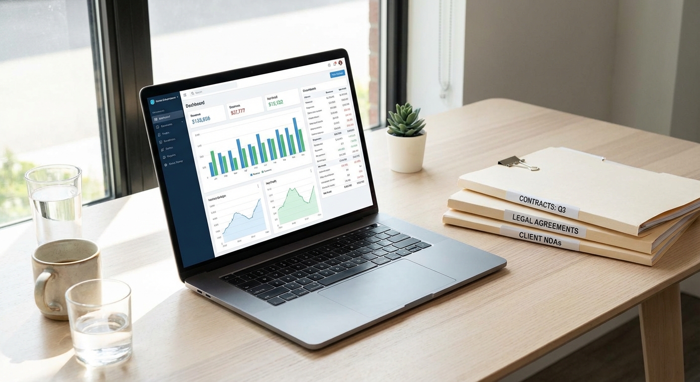 Illustration: KI für Buchhaltung und Vertragsanalyse